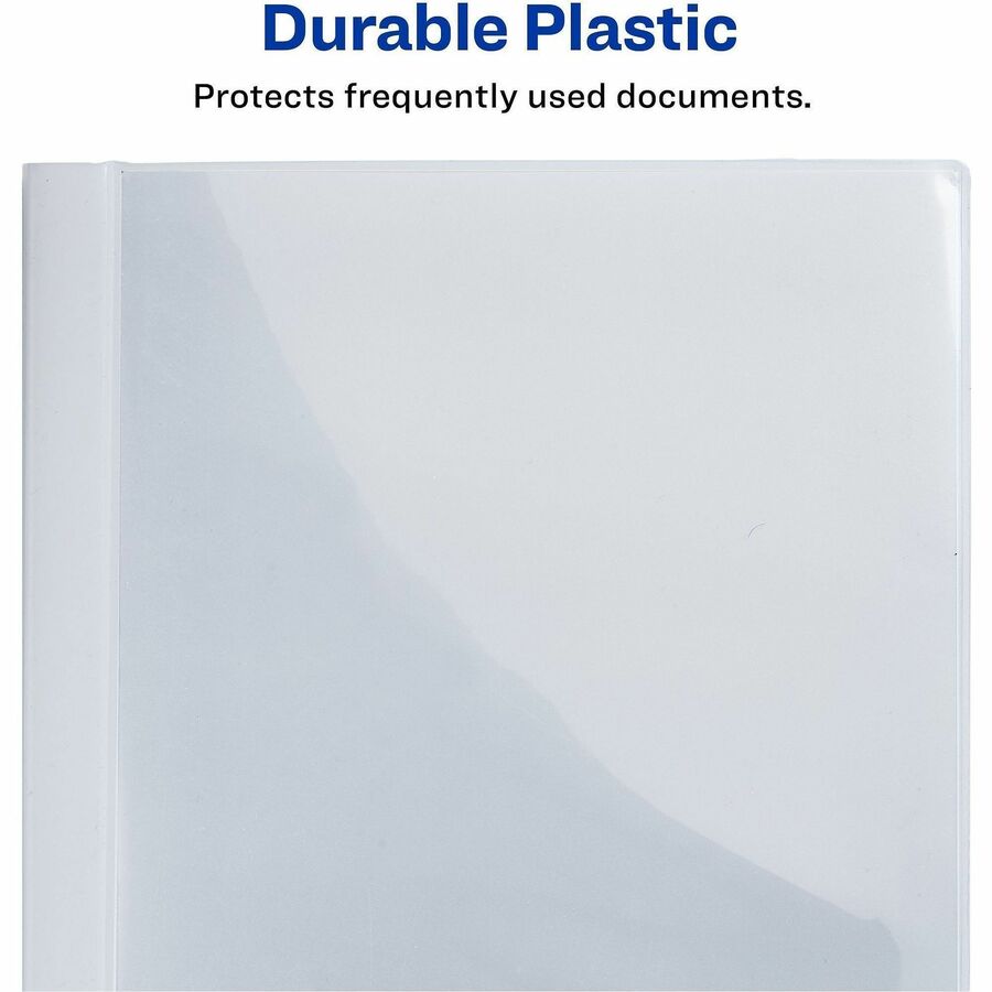 Avery White Presentation Book - Letter - 8 1/2" x 11" Sheet Size - 24 Sheet Capacity - Internal Pocket(s) - Polypropylene - Non-stick, Spill-free, Durable - 1 Each