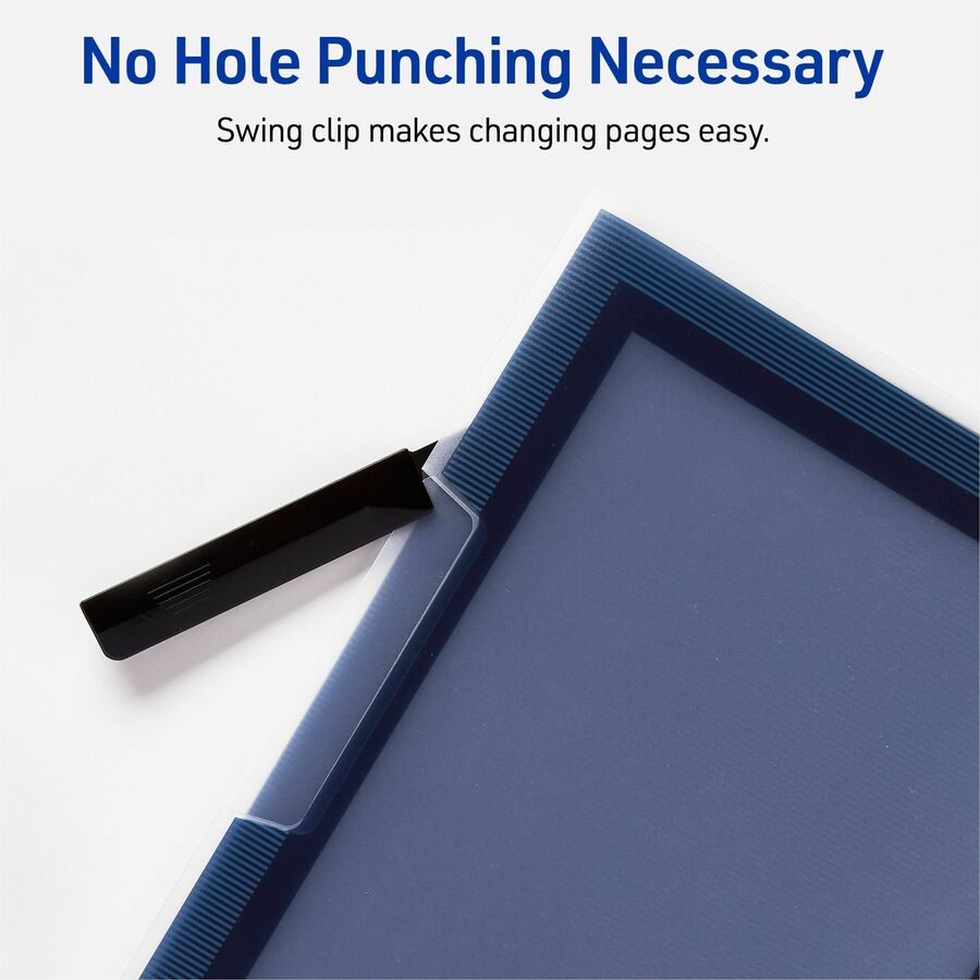 Avery Flexi-View Letter Report Cover - 8 1/2" x 11" - 25 Sheet Capacity - Polypropylene - Assorted - 24 / Box