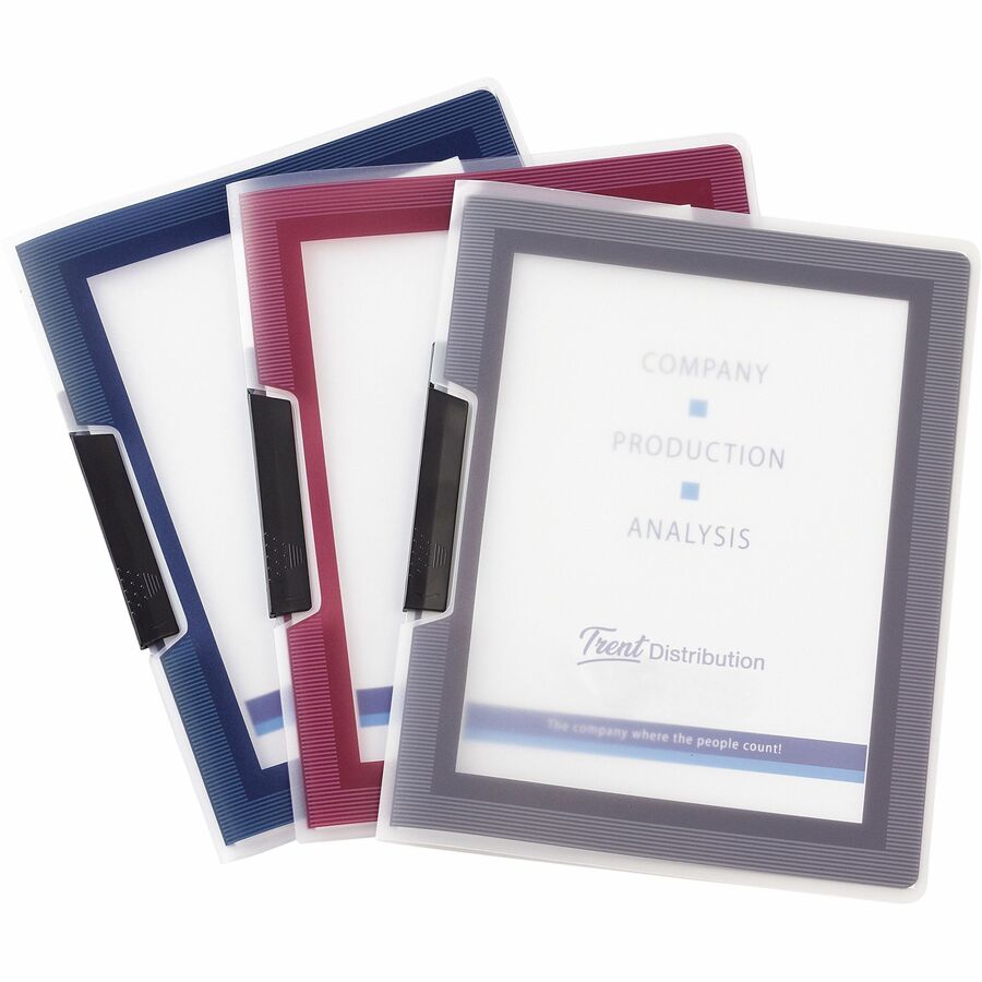 Avery Flexi-View Letter Report Cover - 8 1/2" x 11" - 25 Sheet Capacity - Polypropylene - Assorted - 24 / Box