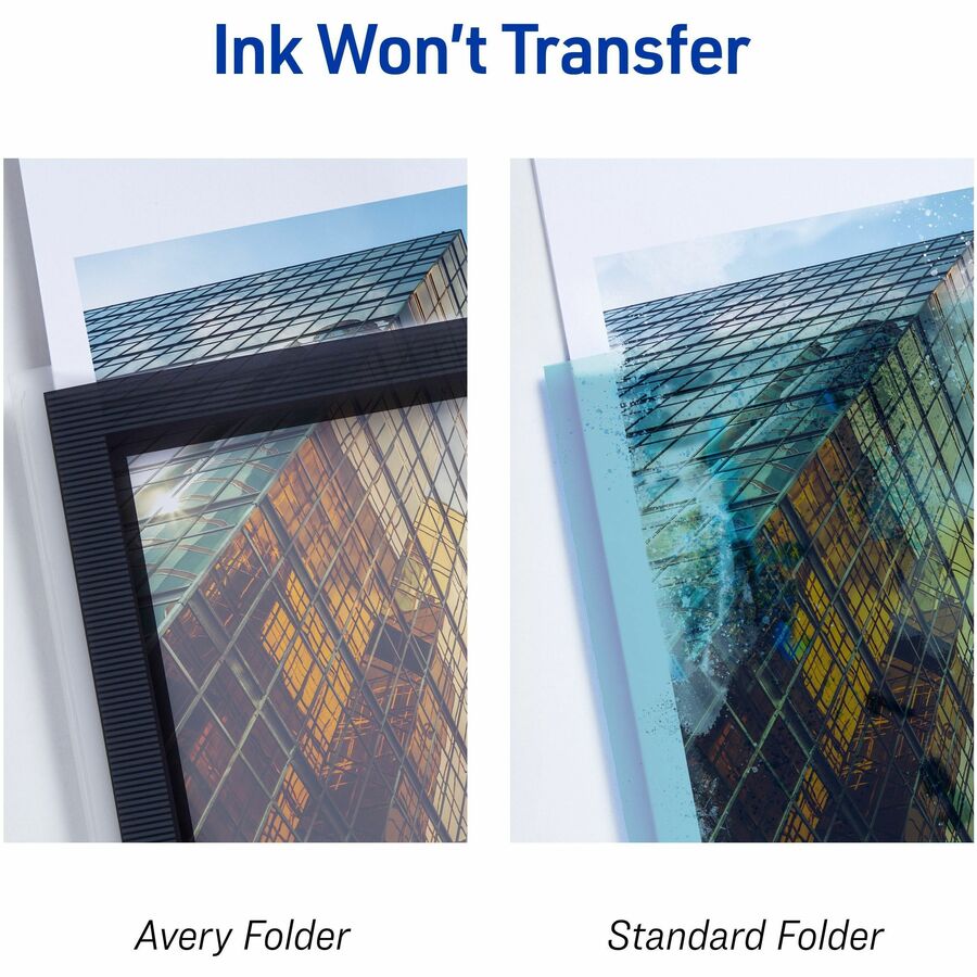 Avery Flexi-View Letter Report Cover - 8 1/2" x 11" - 25 Sheet Capacity - Polypropylene - Assorted - 24 / Box