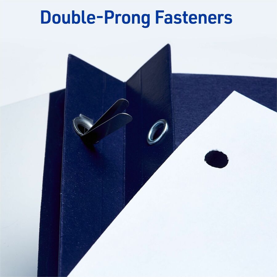 Durable Clear Front Report Cover, Prong Fastener, 0.13" Capacity, 8.5 x 11, Clear/Blue, 25/Box