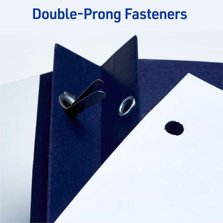 Durable Clear Front Report Cover, Prong Fastener, 0.13" Capacity, 8.5 x 11, Clear/Blue, 25/Box
