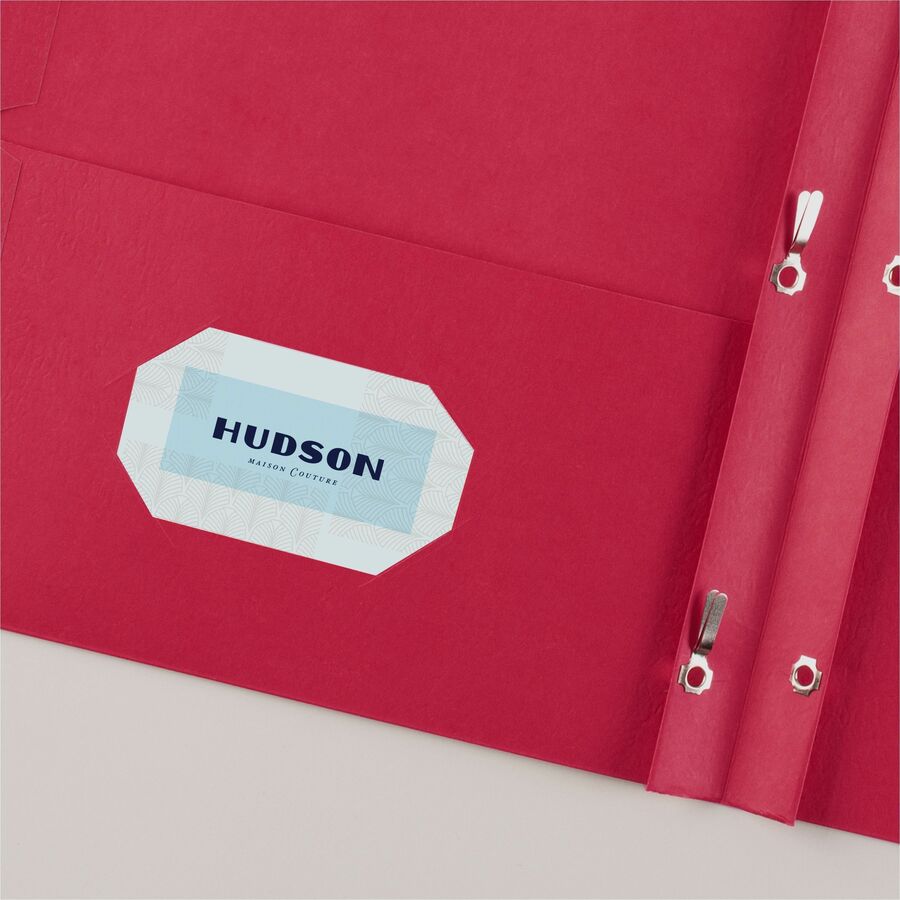 Two-Pocket Folder, Prong Fastener, 0.5" Capacity, 11 x 8.5, Red, 25/Box