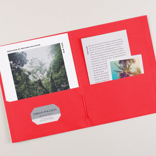 Two-Pocket Folder, 40-Sheet Capacity, 11 x 8.5, Red, 25/Box