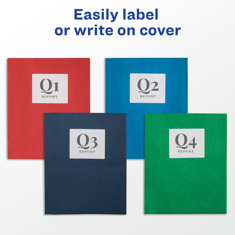 Two-Pocket Folder, 40-Sheet Capacity, 11 x 8.5, Red, 25/Box