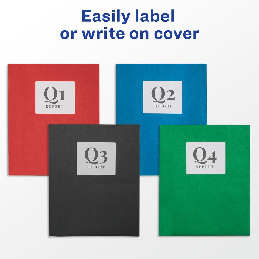 Two-Pocket Folder, 40-Sheet Capacity, 11 x 8.5, Assorted Colors, 25/Box