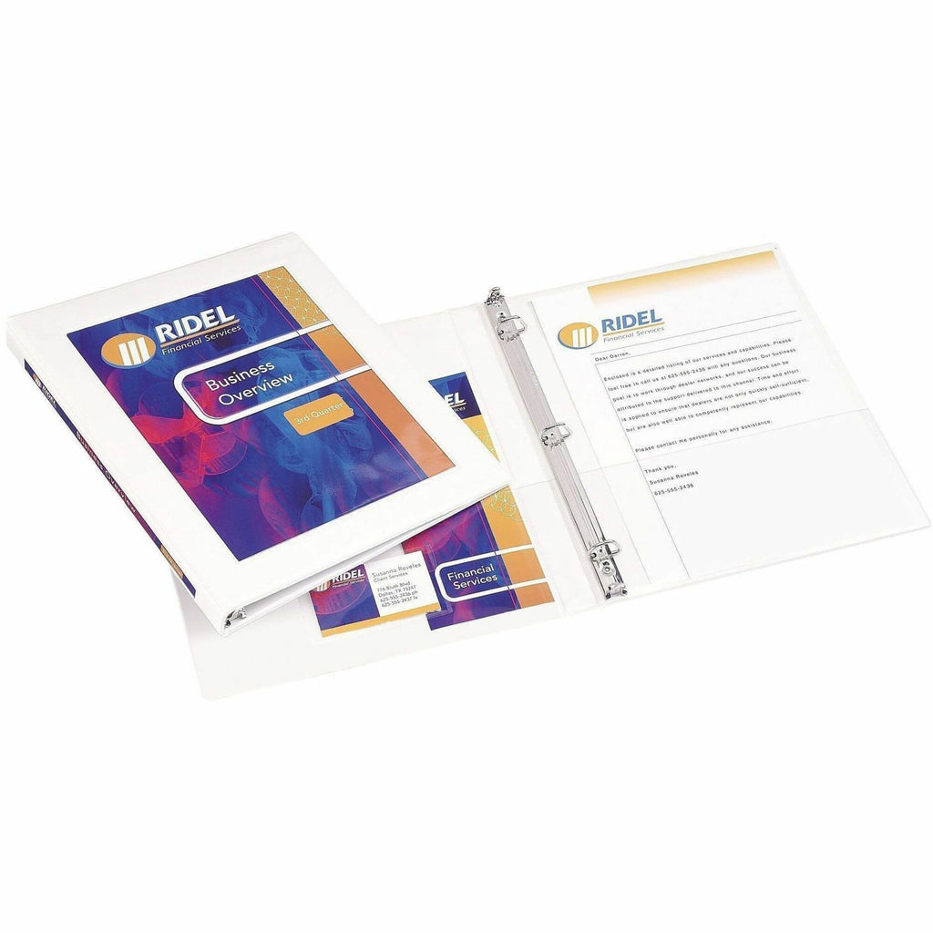 Framed View Heavy-Duty Binders, 3 Rings, 0.5" Capacity, 11 x 8.5, White