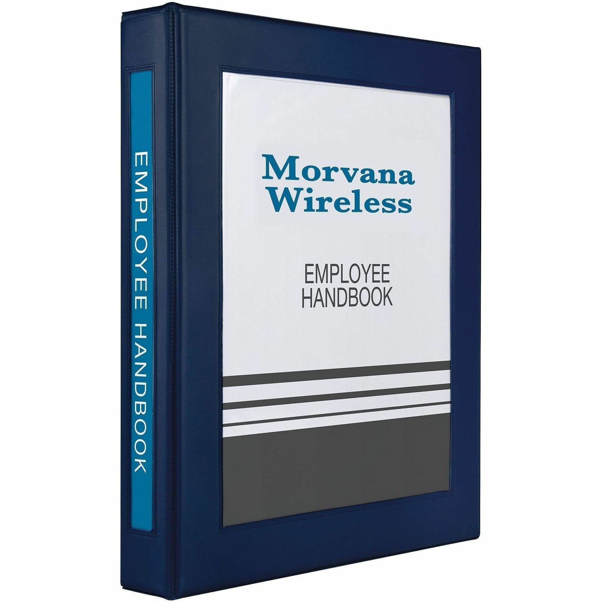 Framed View Heavy-Duty Binders, 3 Rings, 1" Capacity, 11 x 8.5, Navy Blue