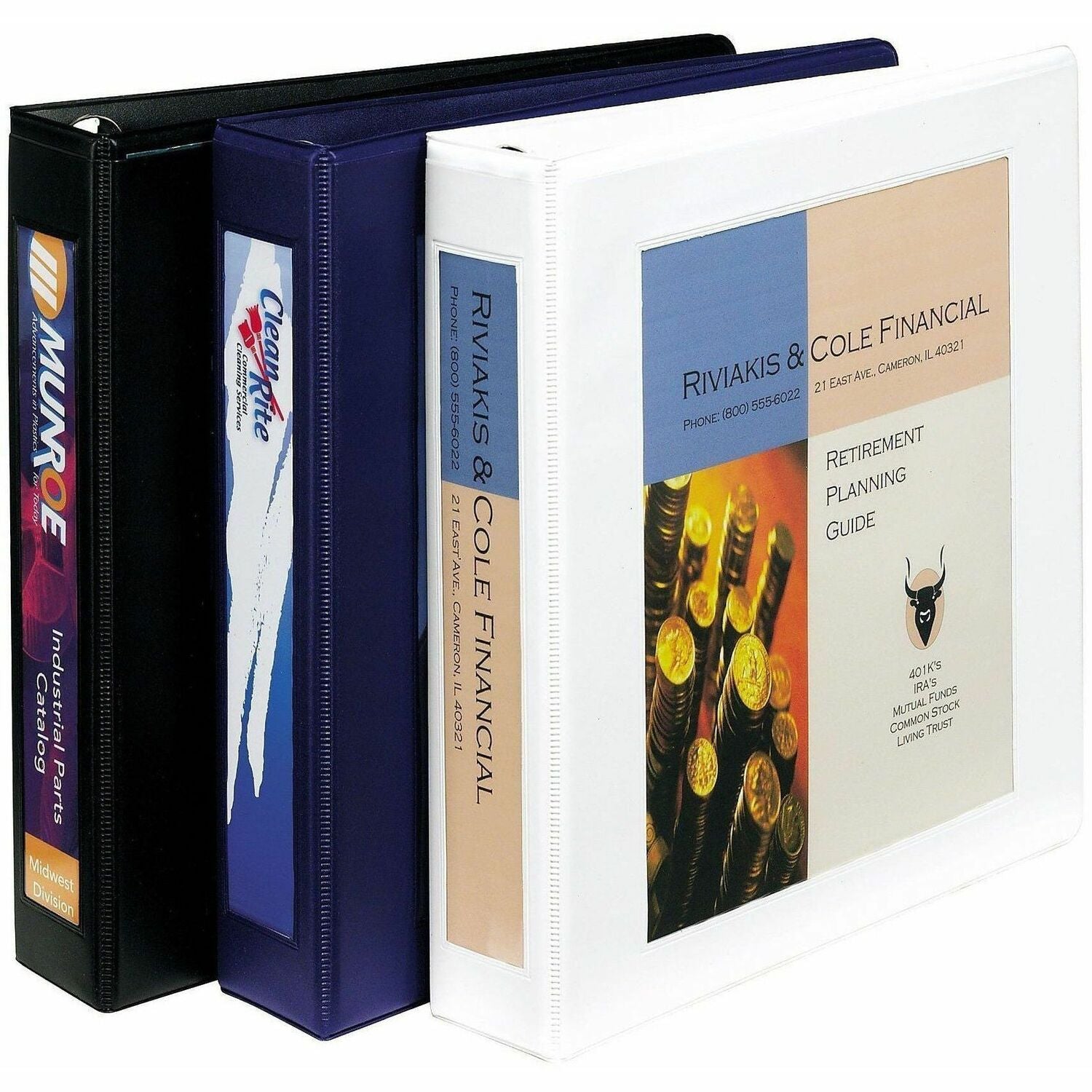 Framed View Heavy-Duty Binders, 3 Rings, 1.5" Capacity, 11 x 8.5, White