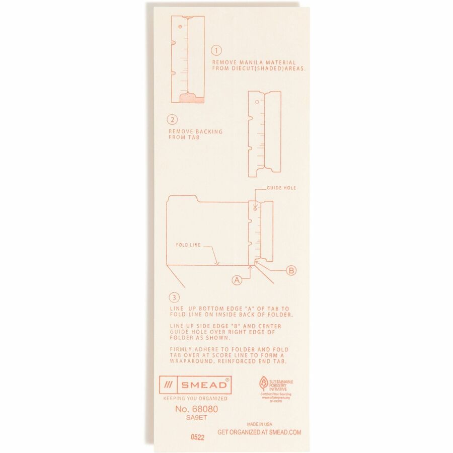 End Tab Converters, Straight Tab, Manila, 3.25" x 9.25", 500/Box