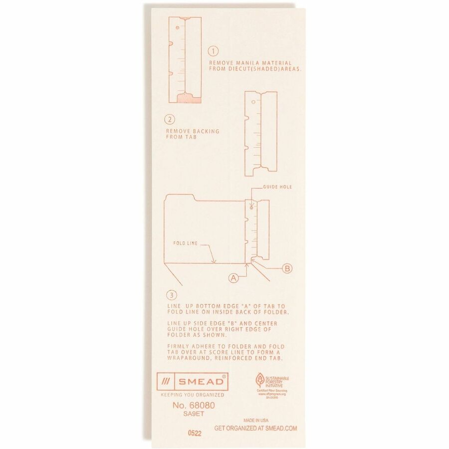 End Tab Converters, Straight Tab, Manila, 3.25" x 9.25", 500/Box
