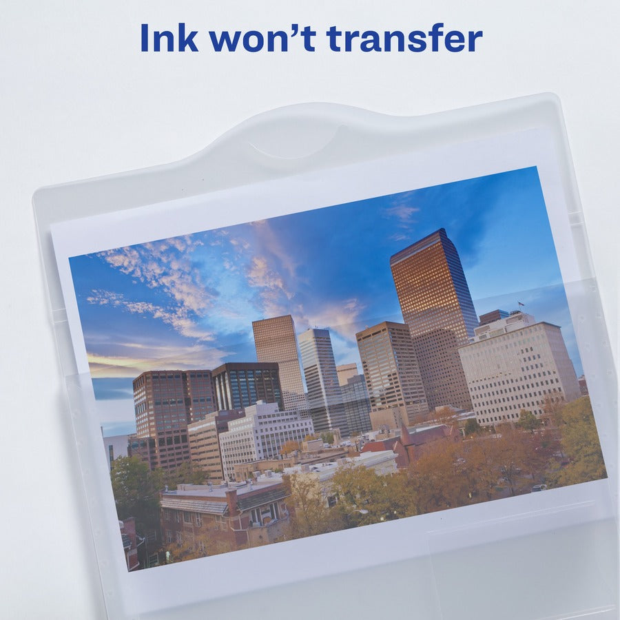 Translucent Document Wallets, Letter Size, Translucent Clear, 12/Box