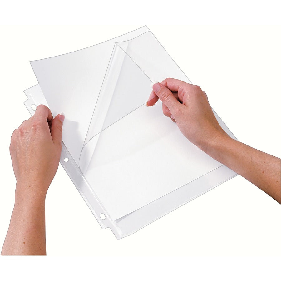 Quick Top and Side Loading Sheet Protectors, Letter, Diamond Clear, 50/Box