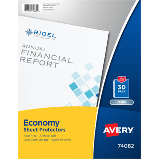 Avery Economy-Weight Sheet Protectors - For Letter 8 1/2" x 11" Sheet - Clear - Polypropylene - 30 / Pack