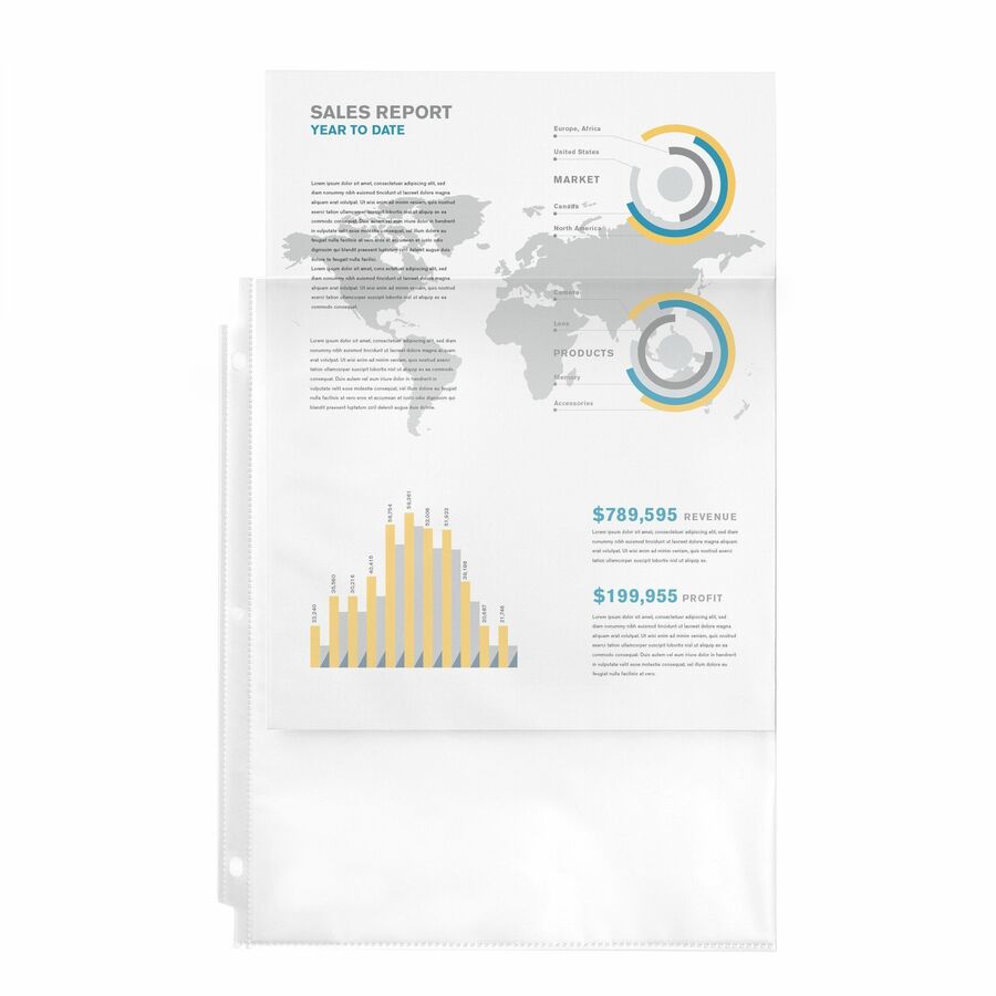 Top-Load Sheet Protector, Economy Gauge, Letter, Clear, 50/Box