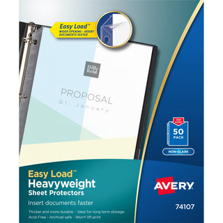 Top-Load Poly Sheet Protectors, Heavy Gauge, Letter, Nonglare, 50/Box