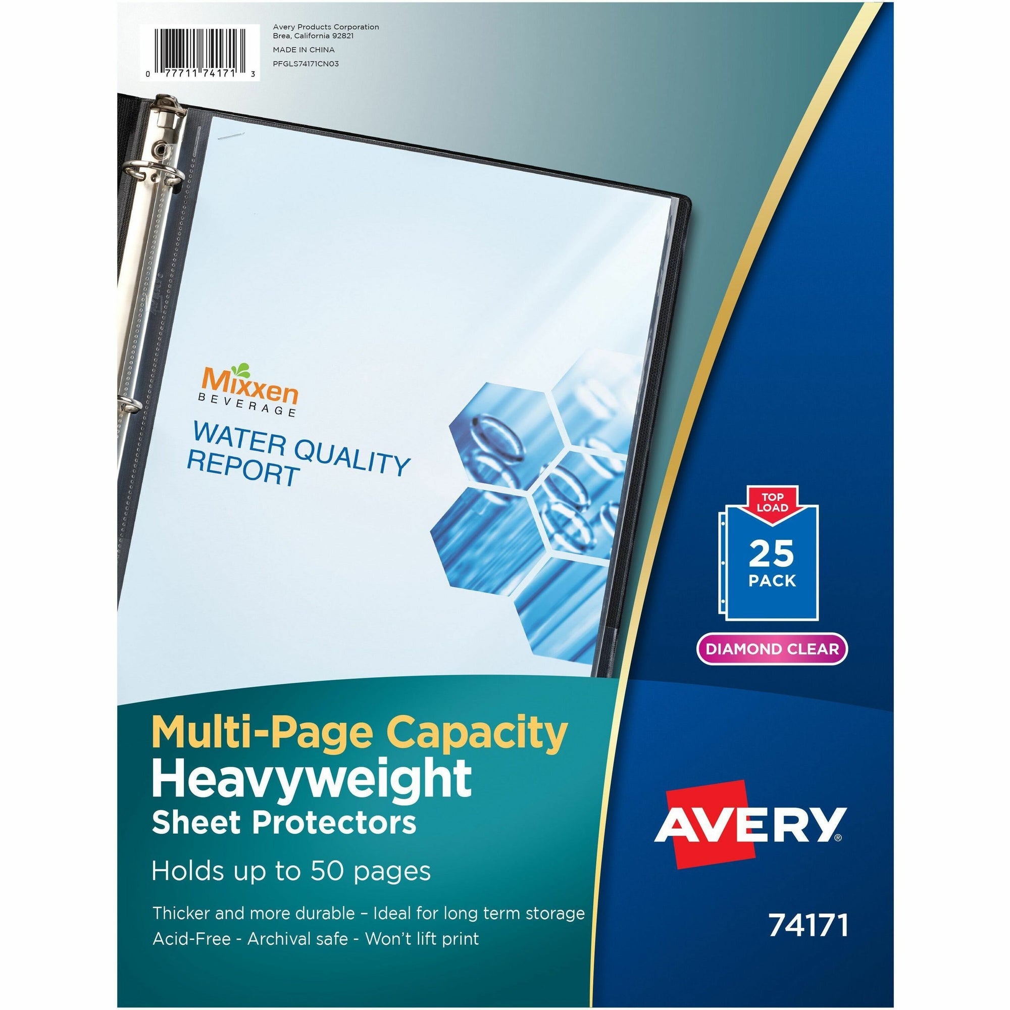Multi-Page Top-Load Sheet Protectors, Heavy Gauge, Letter, Clear, 25/Pack
