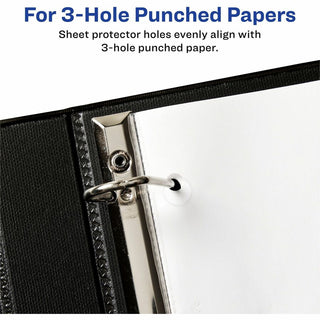 Top-Load Poly 3-Hole Punched Sheet Protectors, Letter, Diamond Clear, 50/Box
