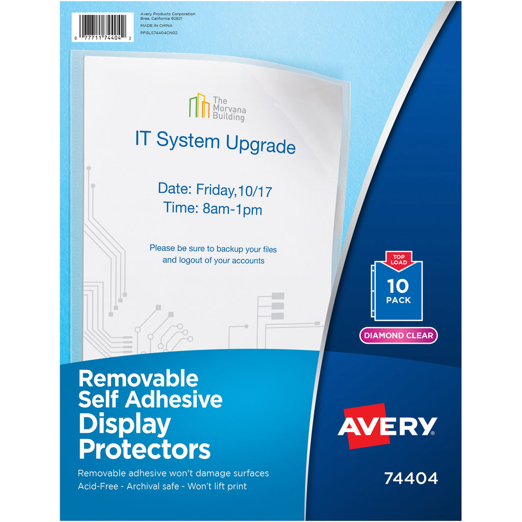 Top-Load Display Sheet Protectors, Letter, 10/Pack