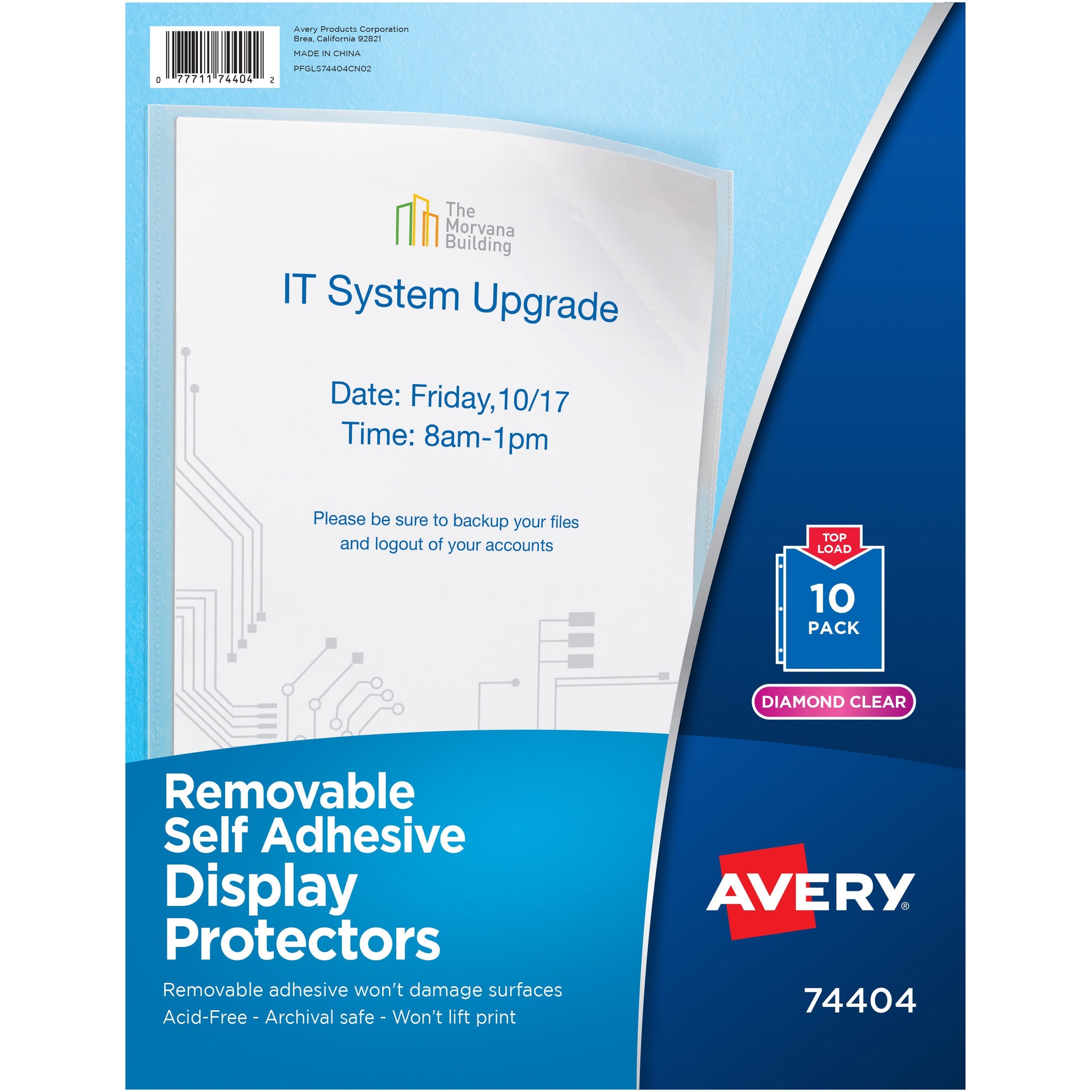 Top-Load Display Sheet Protectors, Letter, 10/Pack