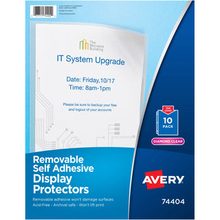 Top-Load Display Sheet Protectors, Letter, 10/Pack
