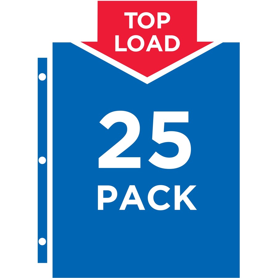 Avery Heavyweight Sheet Protectors -Acid-free - Sheet Capacity - For Letter 8 1/2" x 11" Sheet - Ring Binder - Top Loading - Diamond Clear - Polypropylene - 25 / Pack