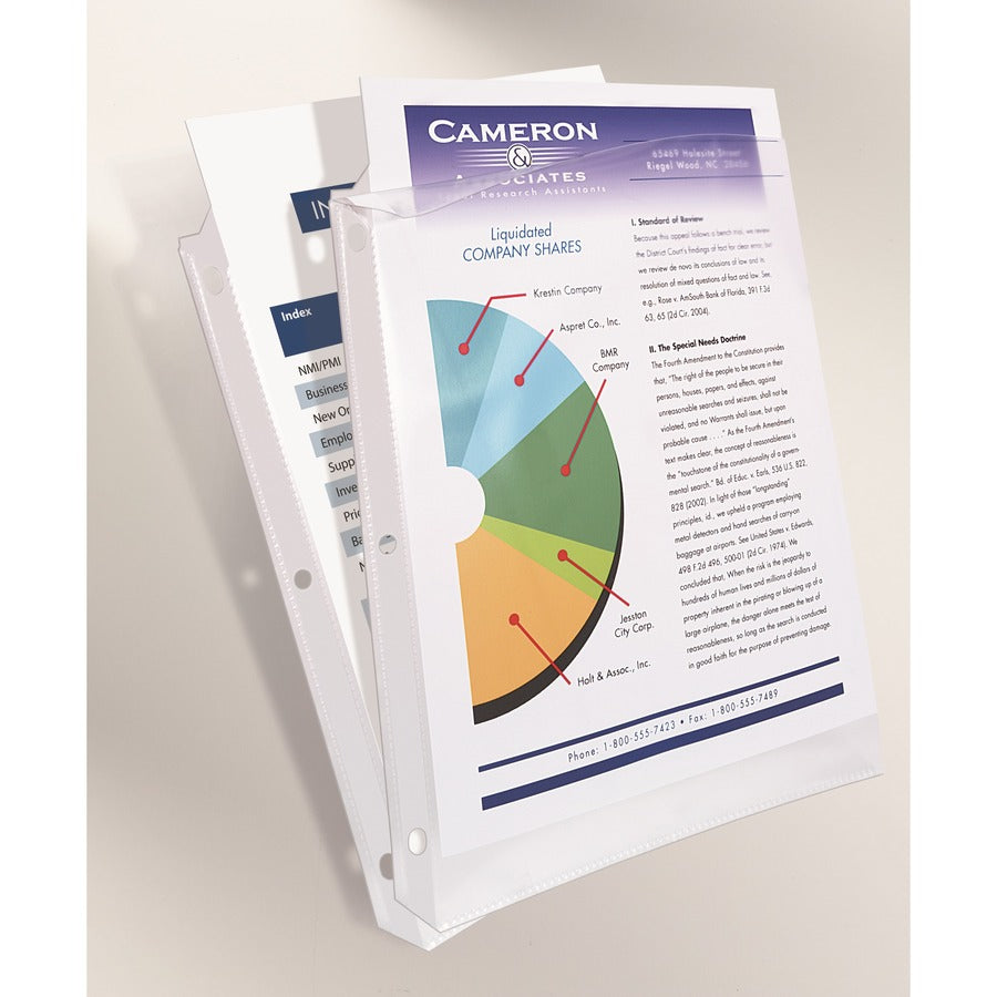 Avery Heavyweight Sheet Protectors -Acid-free - Sheet Capacity - For Letter 8 1/2" x 11" Sheet - Ring Binder - Top Loading - Diamond Clear - Polypropylene - 25 / Pack
