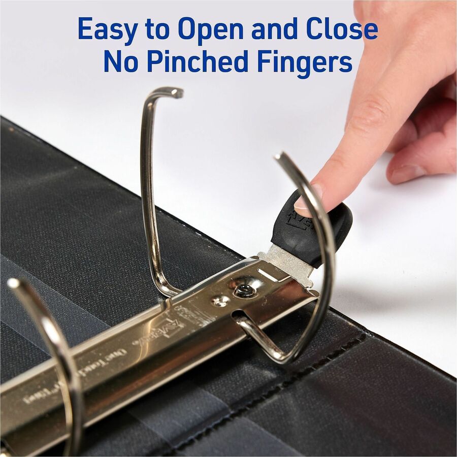 Heavy-Duty View Binder with DuraHinge and Locking One Touch EZD Rings, 3 Rings, 4" Capacity, 11 x 8.5, White