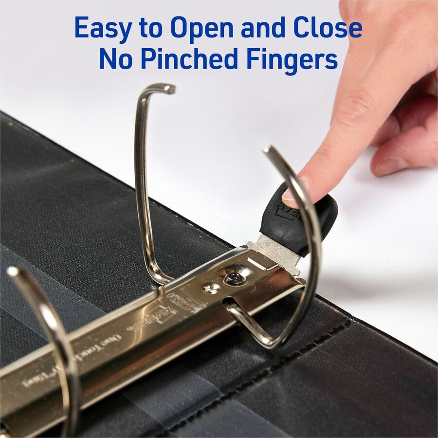 Heavy-Duty View Binder with DuraHinge and Locking One Touch EZD Rings, 3 Rings, 3" Capacity, 11 x 8.5, White