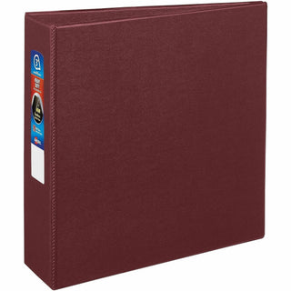Heavy-Duty Non-View Binder with DuraHinge and Locking One Touch EZD Rings, 3 Rings, 3" Capacity, 11 x 8.5, Maroon
