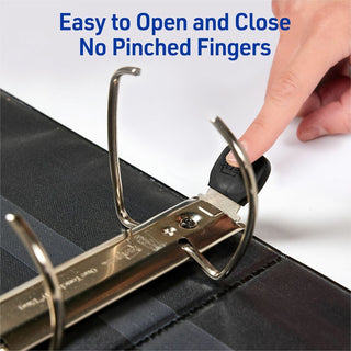 Heavy-Duty View Binder with DuraHinge and Locking One Touch EZD Rings, 3 Rings, 5" Capacity, 11 x 8.5, Black