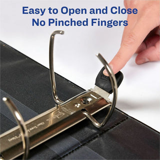 Heavy-Duty Non-View Binder with DuraHinge and Locking One Touch EZD Rings, 3 Rings, 4" Capacity, 11 x 8.5, Blue
