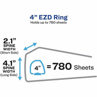 Heavy-Duty Non-View Binder with DuraHinge and Locking One Touch EZD Rings, 3 Rings, 4" Capacity, 11 x 8.5, Black