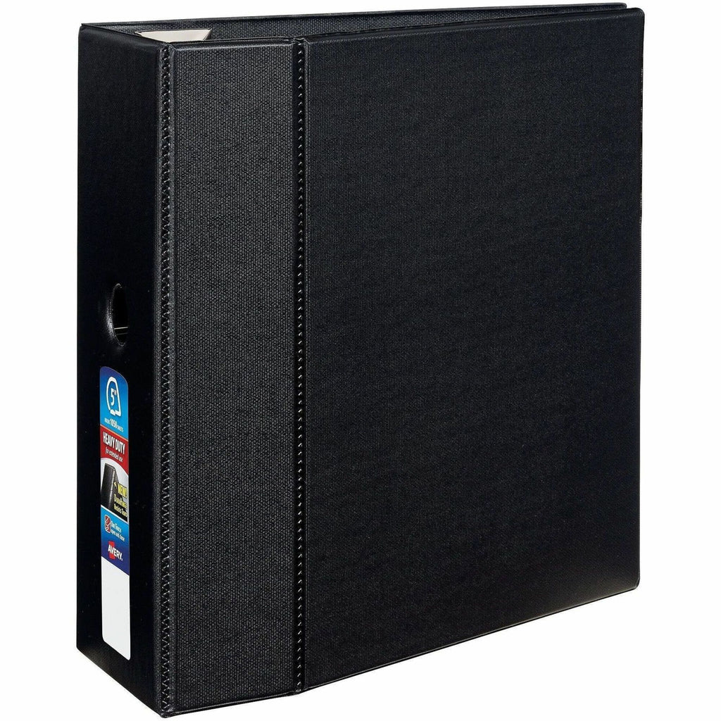 Heavy-Duty Non-View Binder with DuraHinge, Locking One Touch EZD Rings and Thumb Notch, 3 Rings, 5" Capacity, 11 x 8.5, Black