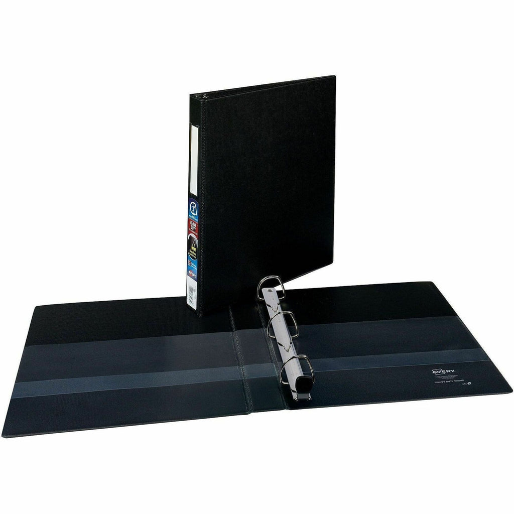 Heavy-Duty Non-View Binder with DuraHinge and One Touch EZD Rings, 3 Rings, 1" Capacity, 11 x 8.5, Black