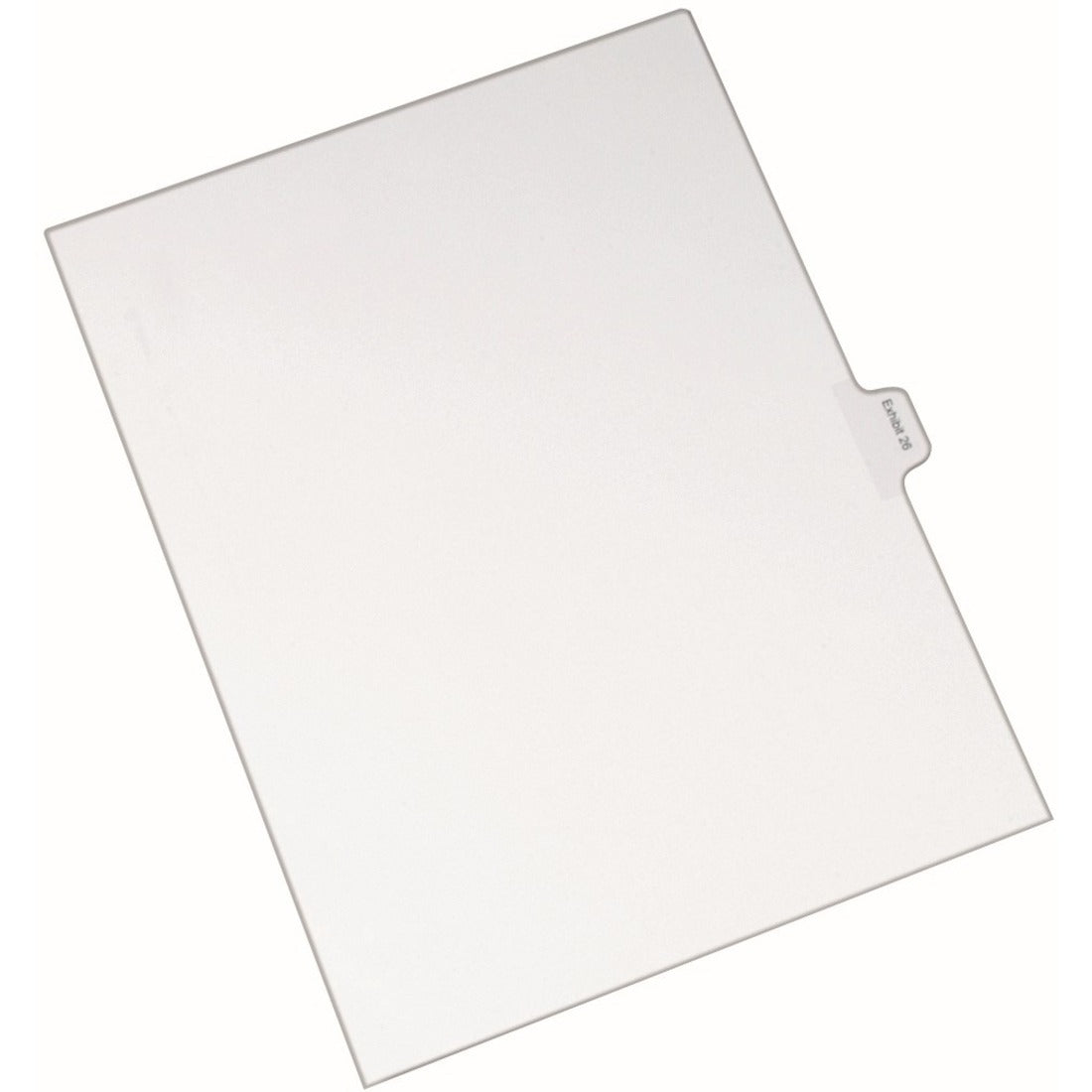 Avery Index Divider - 25 x Divider(s) - Side Tab(s) - Exhibit 26 - 1 Tab(s)/Set - 8.5" Divider Width x 11" Divider Length - Letter - 8.50" Width x 11" Length - White Paper Divider - Recycled - 1