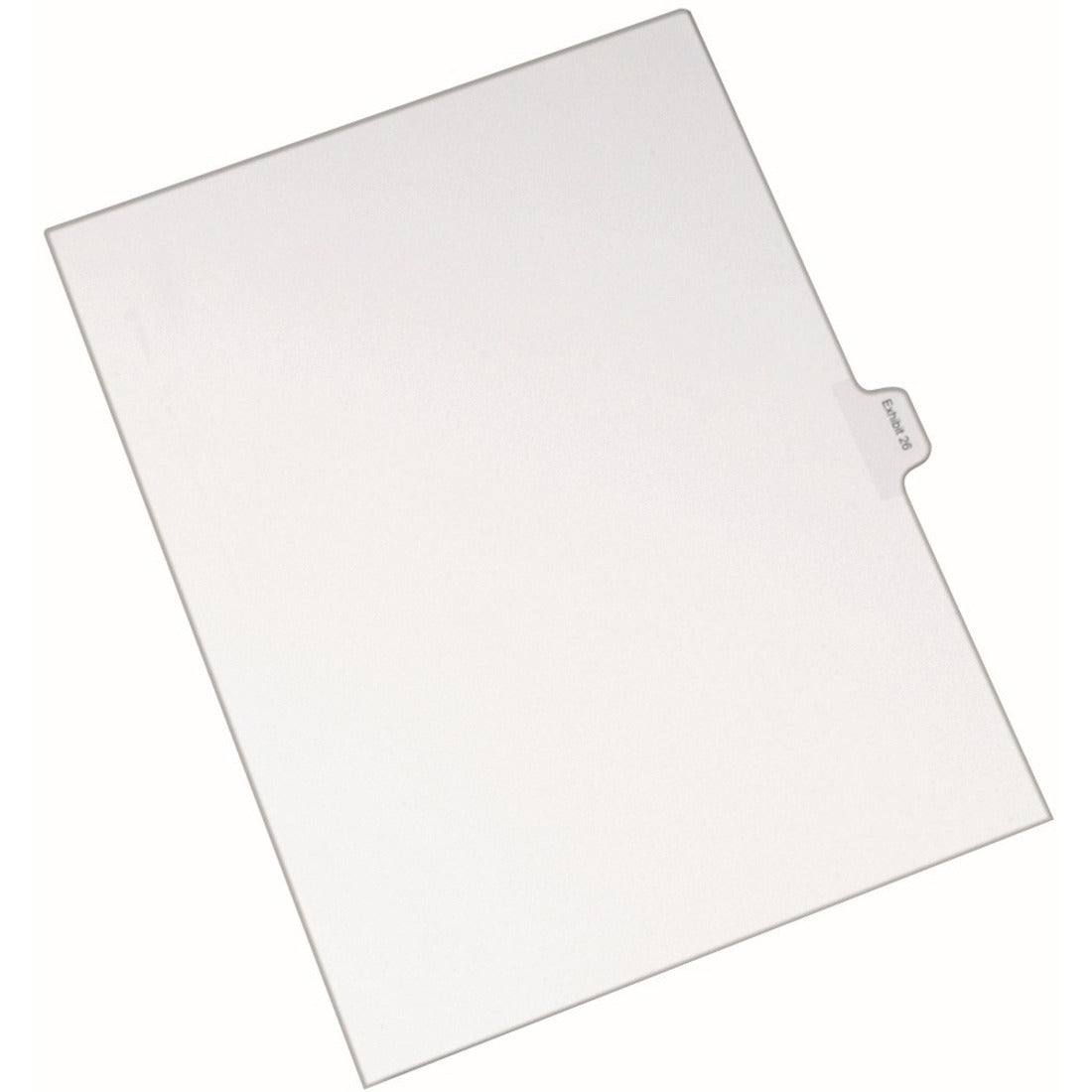 Avery Index Divider - 25 x Divider(s) - Side Tab(s) - Exhibit 26 - 1 Tab(s)/Set - 8.5" Divider Width x 11" Divider Length - Letter - 8.50" Width x 11" Length - White Paper Divider - Recycled - 1 - 