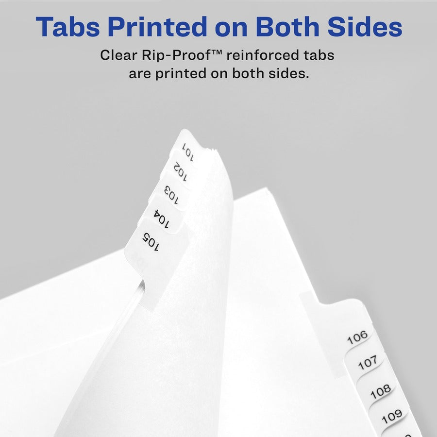 Avery Side Tab Individual Legal Dividers - 25 x Divider(s) - Side Tab(s) - B - 1 Tab(s)/Set - 8.5" Divider Width x 11" Divider Length - Letter - 8.50" Width x 11" Length - Paper Divider - White Tab(s) - Recycled - 1 - 