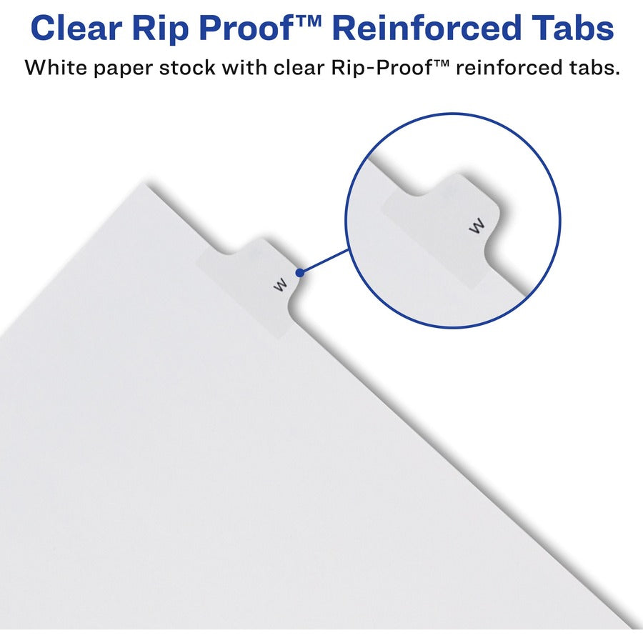 Avery Side Tab Individual Legal Dividers - 25 x Divider(s) - Side Tab(s) - B - 1 Tab(s)/Set - 8.5" Divider Width x 11" Divider Length - Letter - 8.50" Width x 11" Length - Paper Divider - White Tab(s) - Recycled - 1 - 