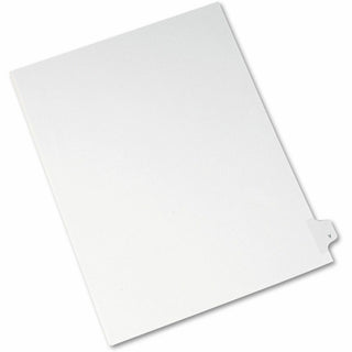 Avery Side Tab Individual Legal Dividers - 25 x Divider(s) - Side Tab(s) - Y - 1 Tab(s)/Set - 8.5" Divider Width x 11" Divider Length - Letter - 8.50" Width x 11" Length - White Paper Divider - Recycled - 1