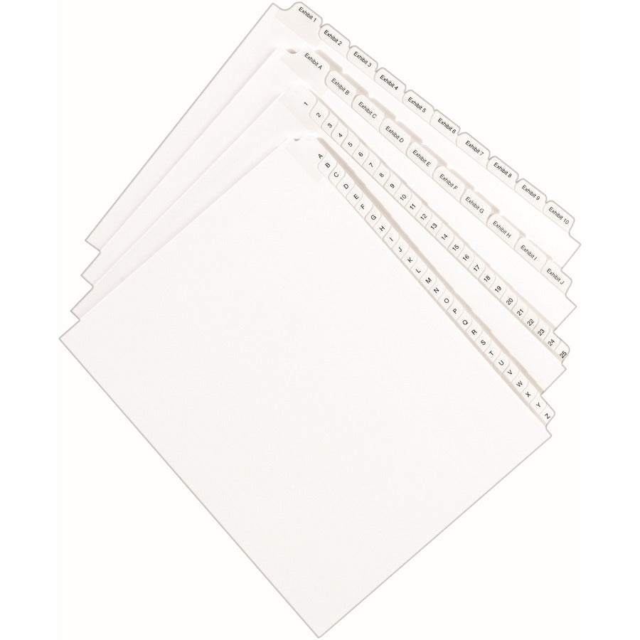 Avery Side Tab Individual Legal Dividers - 25 x Divider(s) - Side Tab(s) - Y - 1 Tab(s)/Set - 8.5" Divider Width x 11" Divider Length - Letter - 8.50" Width x 11" Length - White Paper Divider - Recycled - 1 - 