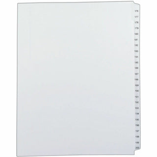 Avery Allstate Style Collated Legal Dividers - 1 x Divider(s) - Side Tab(s) - 176-200 - 25 Tab(s)/Set - 8.5" Divider Width x 11" Divider Length - Letter - 8.50" Width x 11" Length - White Paper Divider - Recycled - 1