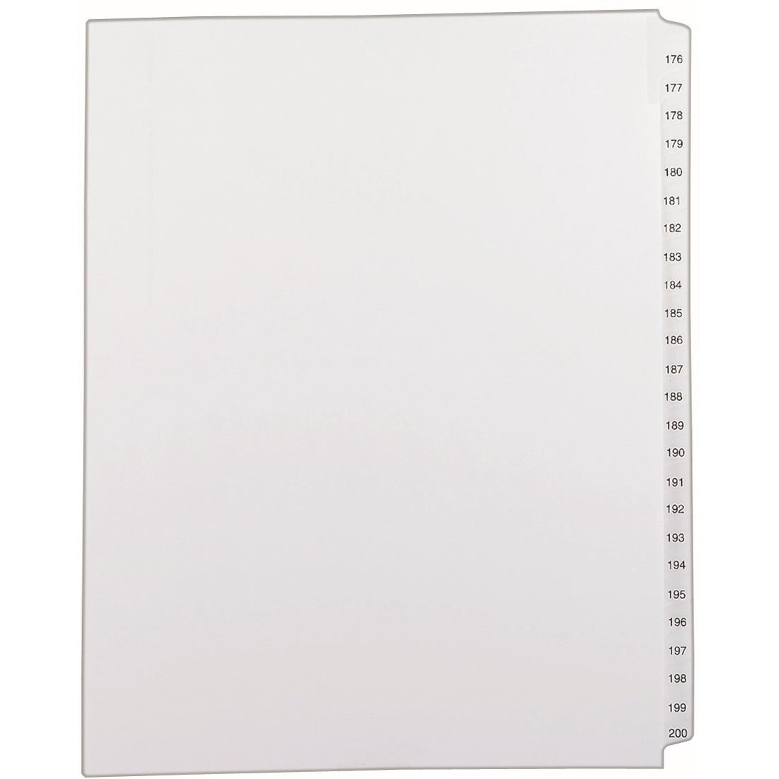 Avery Allstate Style Collated Legal Dividers - 1 x Divider(s) - Side Tab(s) - 176-200 - 25 Tab(s)/Set - 8.5" Divider Width x 11" Divider Length - Letter - 8.50" Width x 11" Length - White Paper Divider - Recycled - 1 - 