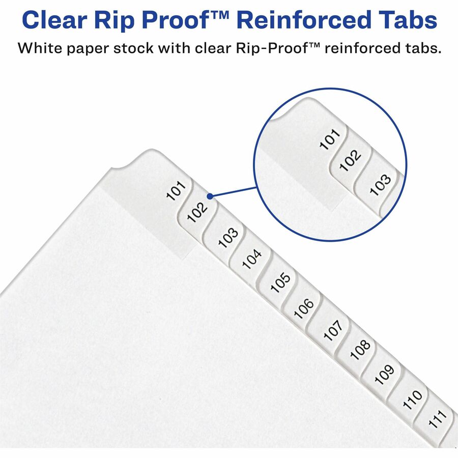 Avery Allstate Style Collated Legal Dividers - 1 x Divider(s) - Side Tab(s) - 176-200 - 25 Tab(s)/Set - 8.5" Divider Width x 11" Divider Length - Letter - 8.50" Width x 11" Length - White Paper Divider - Recycled - 1