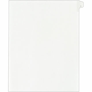 Preprinted Legal Exhibit Side Tab Index Dividers, Allstate Style, 10-Tab, 1, 11 x 8.5, White, 25/Pack