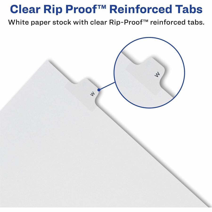Avery Alllstate Style Individual Legal Dividers - 25 x Divider(s) - Side Tab(s) - 30 - 1 Tab(s)/Set - 8.5" Divider Width x 11" Divider Length - Letter - 8.50" Width x 11" Length - Paper Divider - White Tab(s) - Recycled - 1