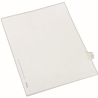 Avery Alllstate Style Individual Legal Dividers - 25 x Divider(s) - Side Tab(s) - 31 - 1 Tab(s)/Set - 8.5" Divider Width x 11" Divider Length - Letter - 8.50" Width x 11" Length - Paper Divider - White Tab(s) - Recycled - 1 - 