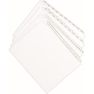 Avery Alllstate Style Individual Legal Dividers - 25 x Divider(s) - Side Tab(s) - 38 - 1 Tab(s)/Set - 8.5" Divider Width x 11" Divider Length - Letter - 8.50" Width x 11" Length - Paper Divider - White Tab(s) - Recycled - 1