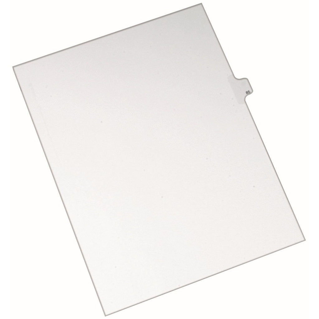 Avery Alllstate Style Individual Legal Dividers - 25 x Divider(s) - Side Tab(s) - 85 - 1 Tab(s)/Set - 8.5" Divider Width x 11" Divider Length - Letter - 8.50" Width x 11" Length - White Paper Divider - Recycled - 1