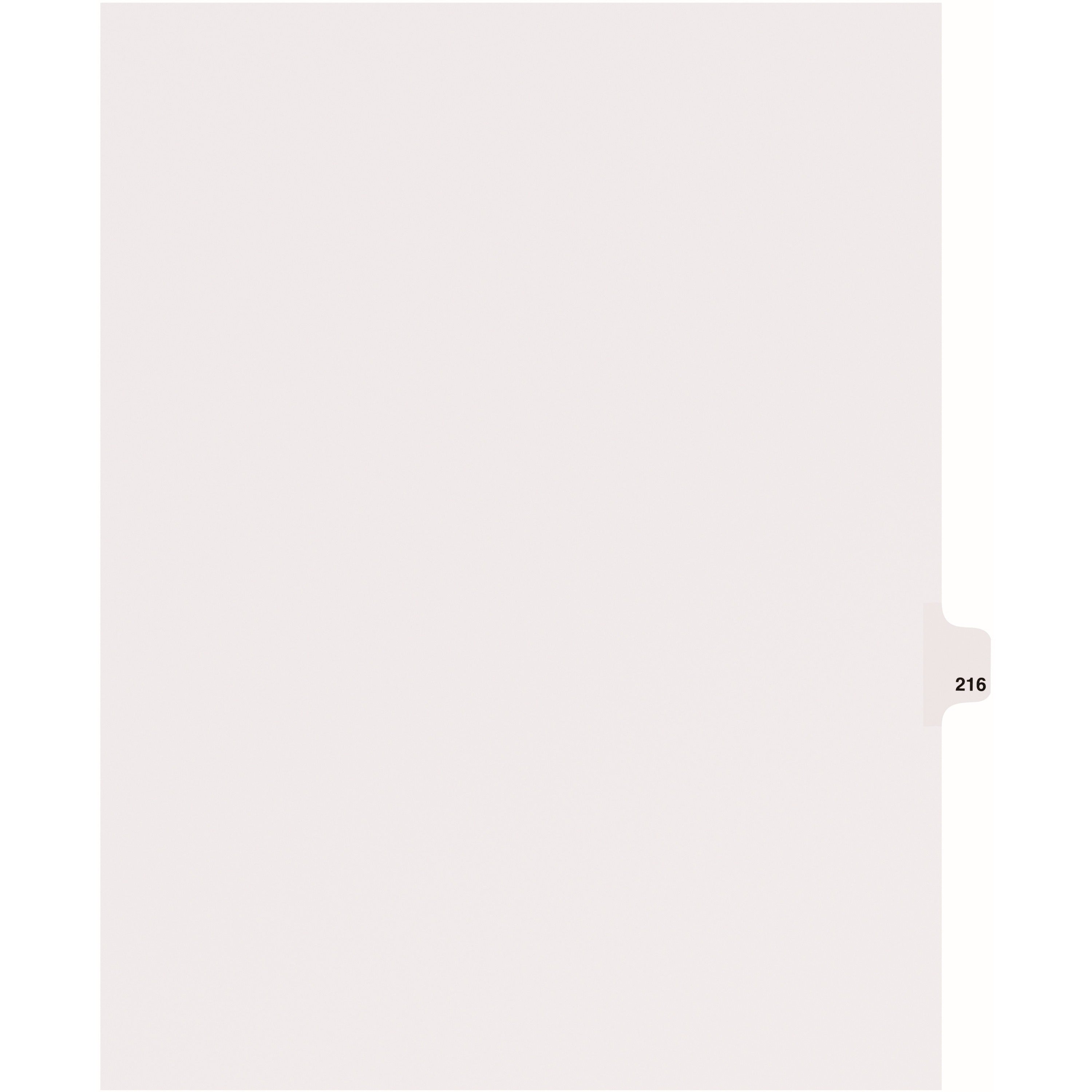 Avery Side Tab Individual Legal Dividers - 25 x Divider(s) - Side Tab(s) - 216 - 1 Tab(s)/Set - 8.5" Divider Width x 11" Divider Length - Letter - 8.50" Width x 11" Length - White Paper Divider - Recycled - 1 - 